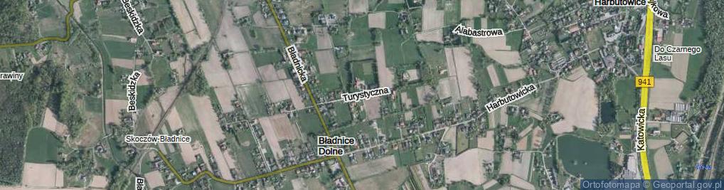 Zdjęcie satelitarne Turystyczna ul.